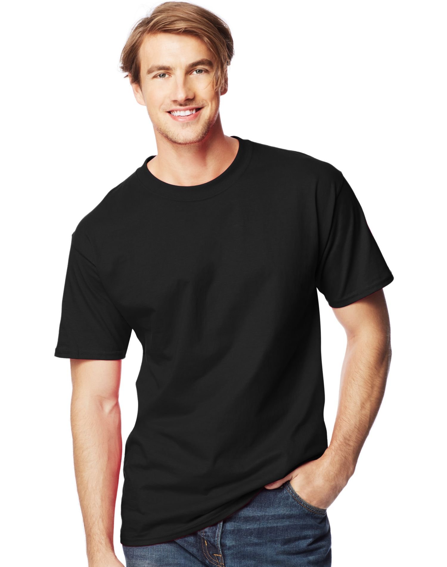 Hanes 6.1 Oz. Beefy-T Tall (518T) Men's Comfort Fit T-Shirt - Black, XL Tall for Casual Wear & Everyday Comfort