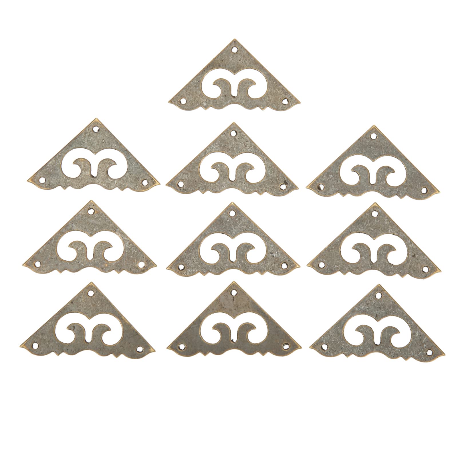 Elegant Chinese Style 3cm Brass Corner Protectors - Decorative Furniture Edge Guards for Wooden Boxes & Antique Furniture Protection