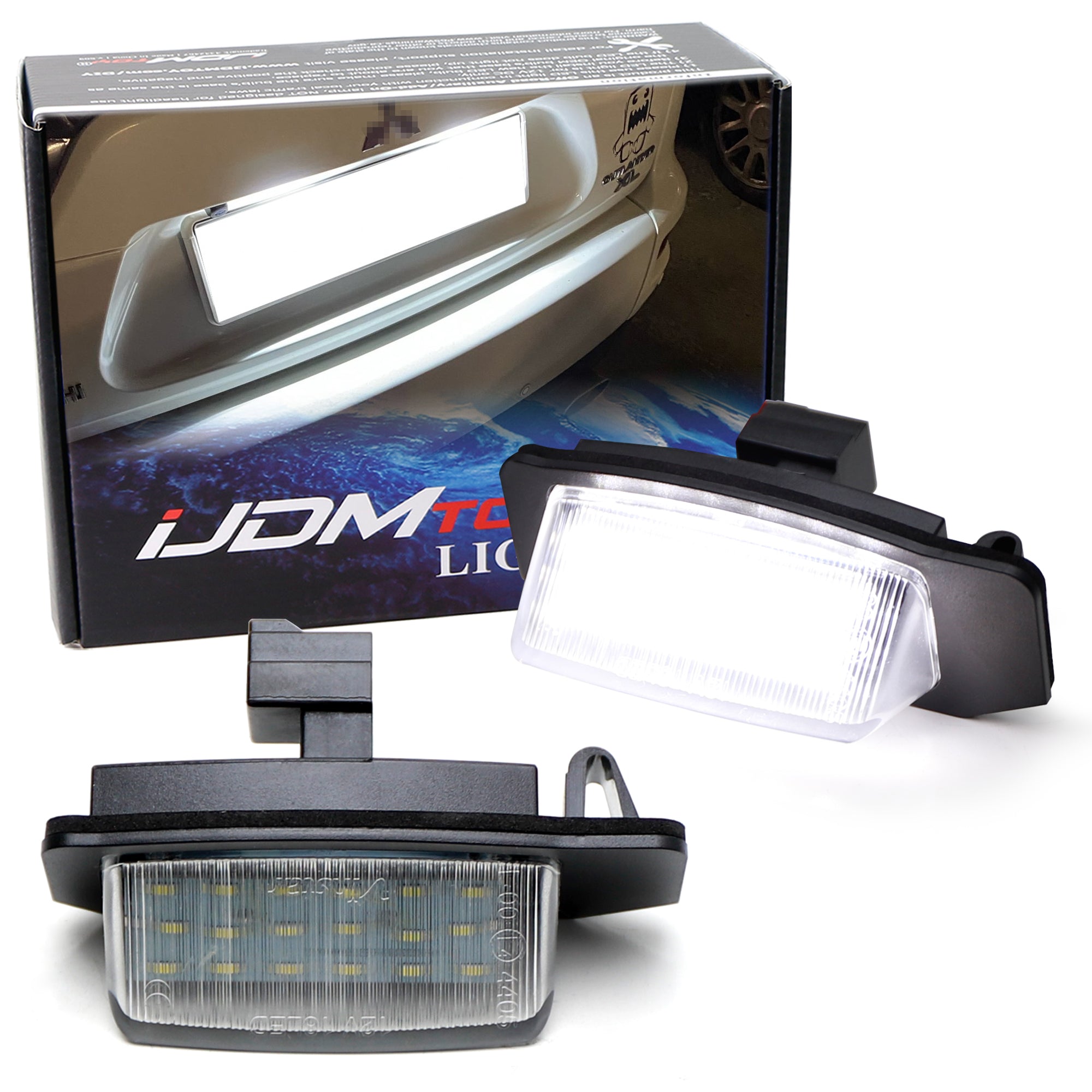 18 SMD White Full LED License Plate Light Kit for 2018+ Mitsubishi Eclipse Cross - Upgrade Your Car's Rear Lighting for Enhanced Visibility & Style