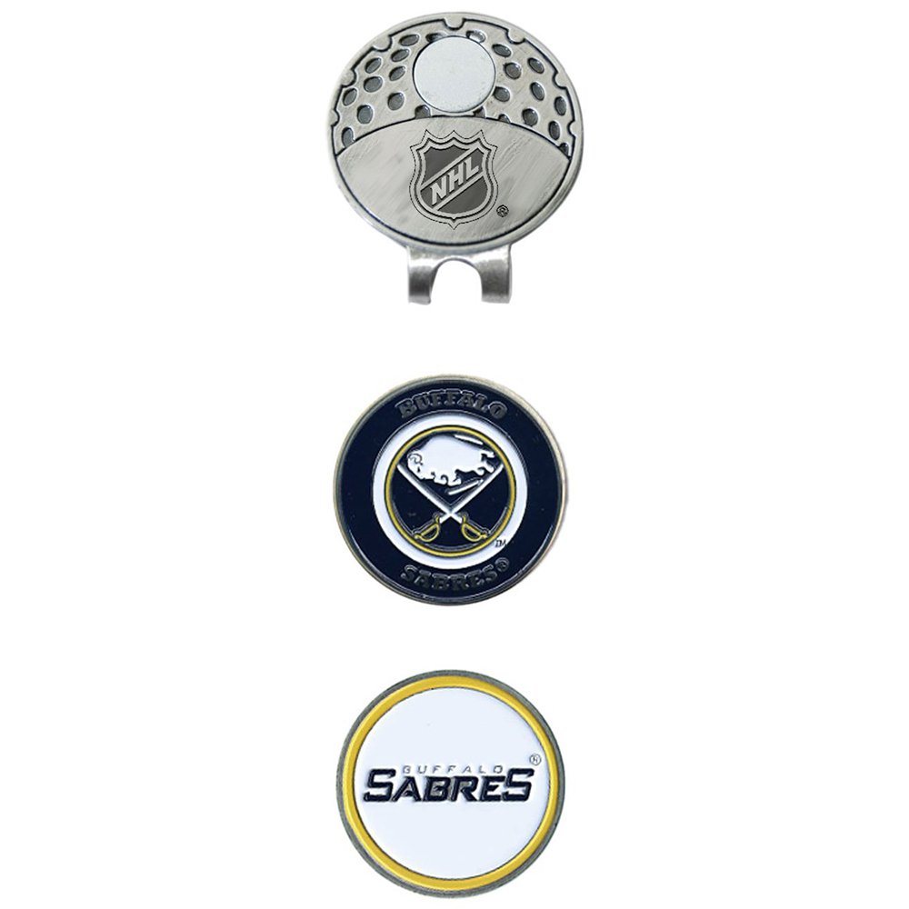 Team Golf NHL Golf Cap Clip with 2 Removable Double-Sided Enamel Magnetic Ball Markers - Easy Hat Attachment for Golfers & Sports Fans - Perfect for Golf Courses, Games & Collectors