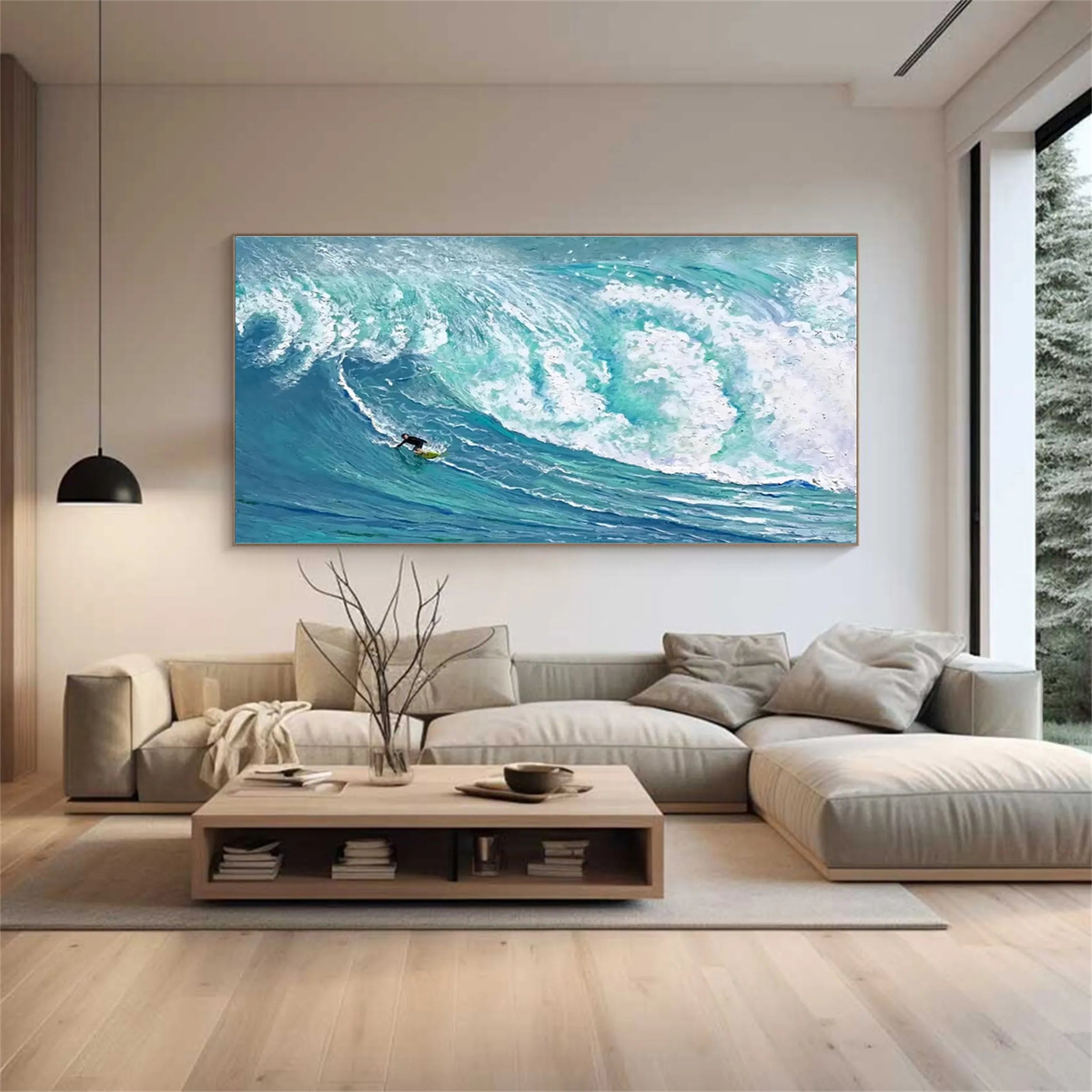 Ocean and Sky Painting #OS135 - Stunning Coastal Wall Art for Home & Office Decor | Perfect for Living Room, Bedroom, or Beach House