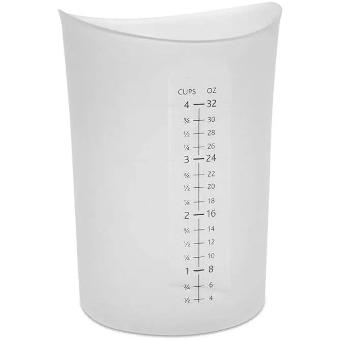 ISI Flex It 4-Cup Measuring Cup - Flexible Silicone Kitchen Measuring Cup for Baking, Cooking & Liquid Ingredients | Dishwasher Safe & Space Saving Design