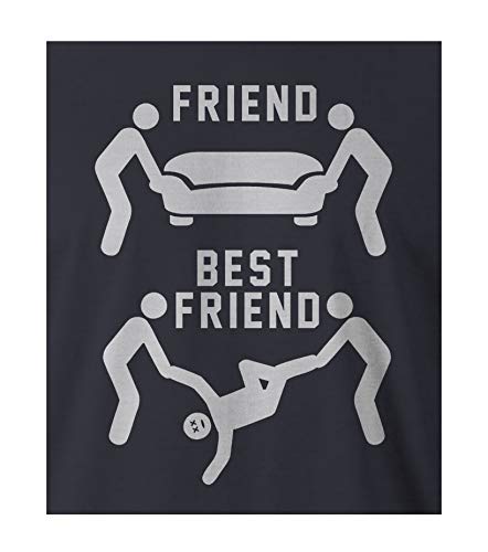 9 Crowns Best Friend Graphic Tee - A True Friend Helps You Move a Body - Perfect for Casual Outings, Parties, and Dark Humor Enthusiasts