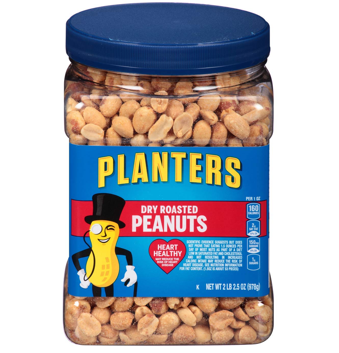 Dry Roasted Peanuts with Sea Salt - 2 LB 2.5 oz (Pack of 3) | Planters | Healthy Snacks for Office, Travel & Parties | Crunchy Protein Snack for Adults & Kids
