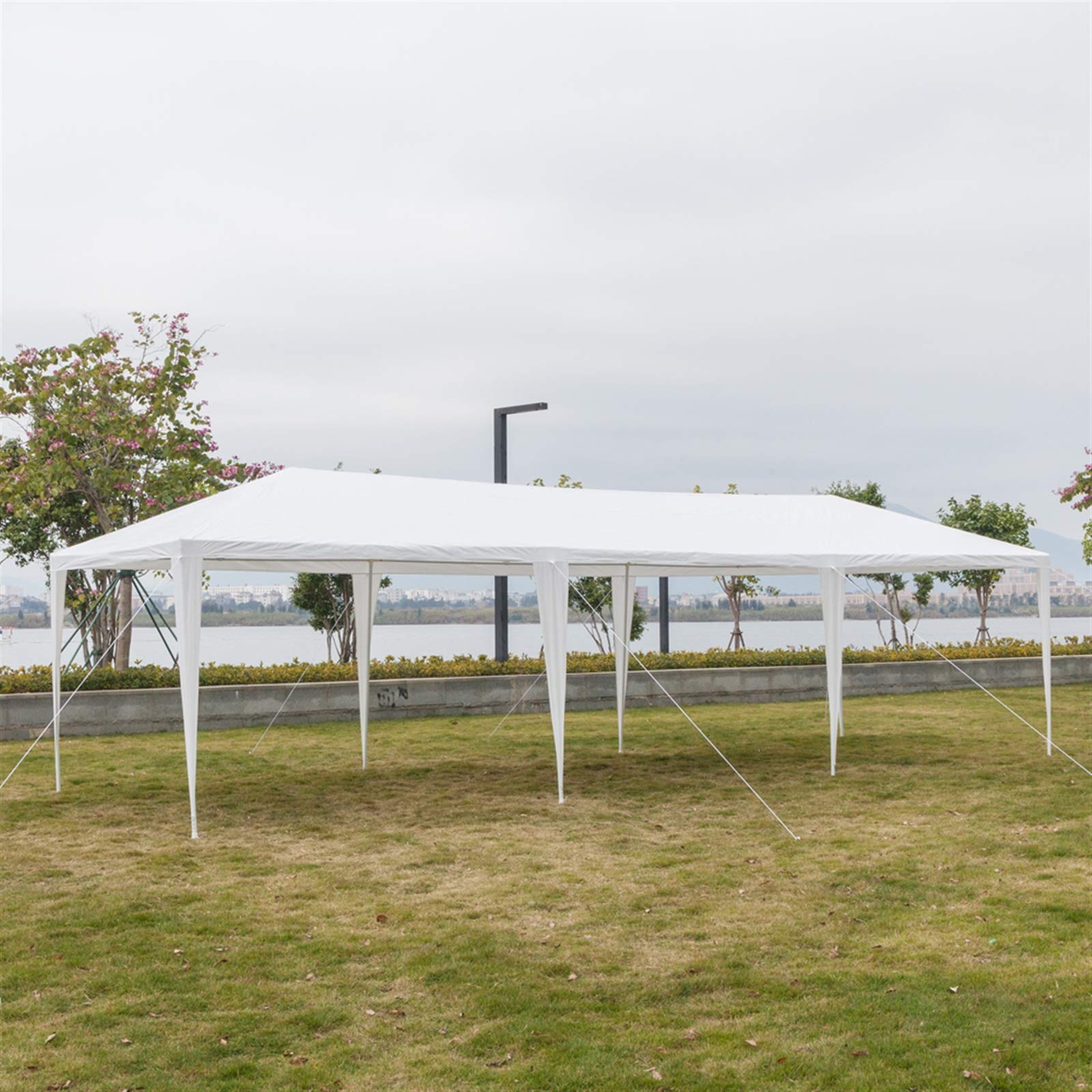 10'x30' Waterproof Outdoor Gazebo Canopy Tent with Removable Side Walls & Spiral Tubes - Perfect for Weddings, Parties, Camping, Market Stalls & Commercial Events