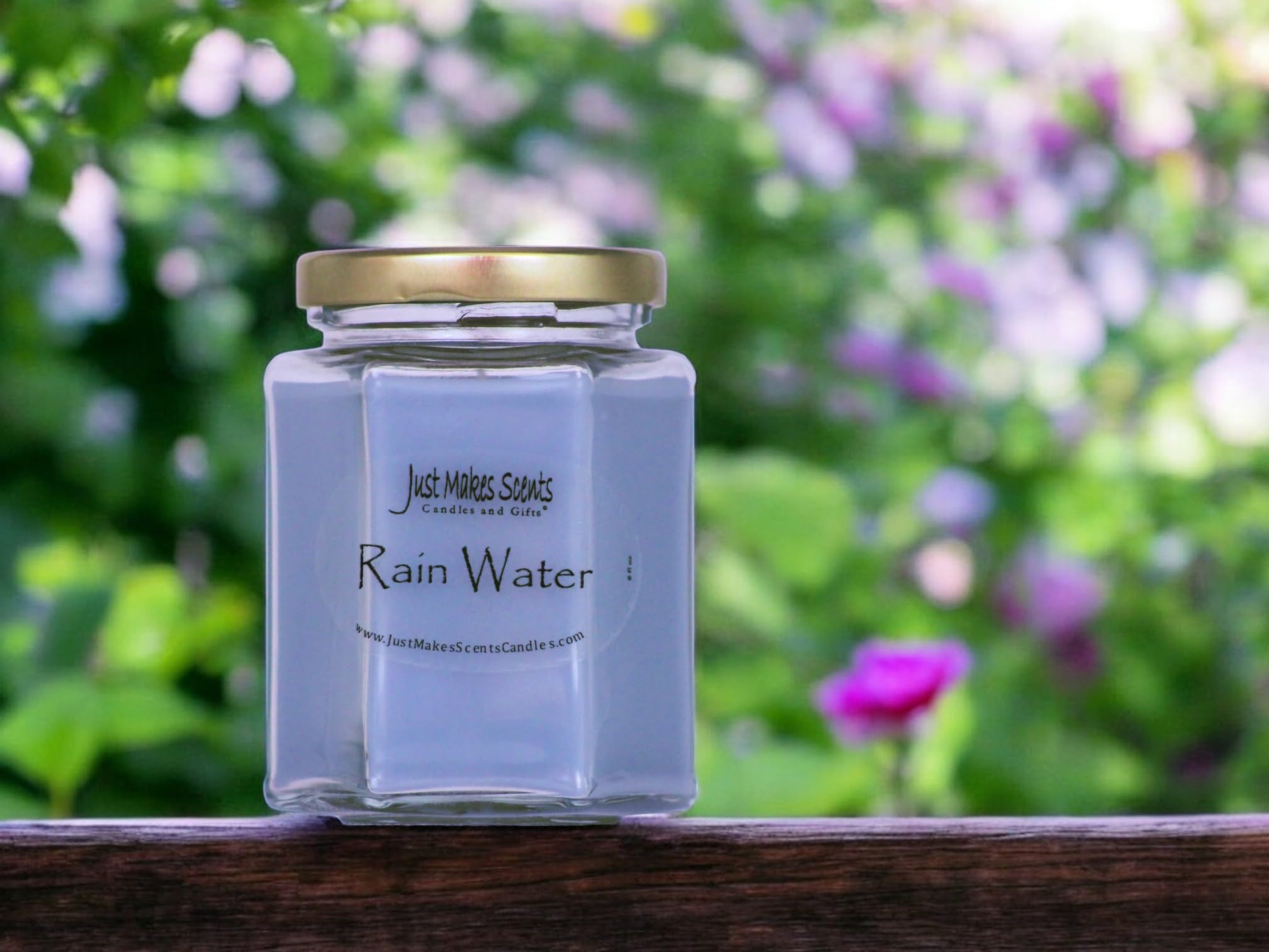 Just Makes Scents Rain Water Scented Soy Candle | Fresh & Clean Aroma | Hand-Poured in USA | Home Decor, Relaxation & Aromatherapy Gift