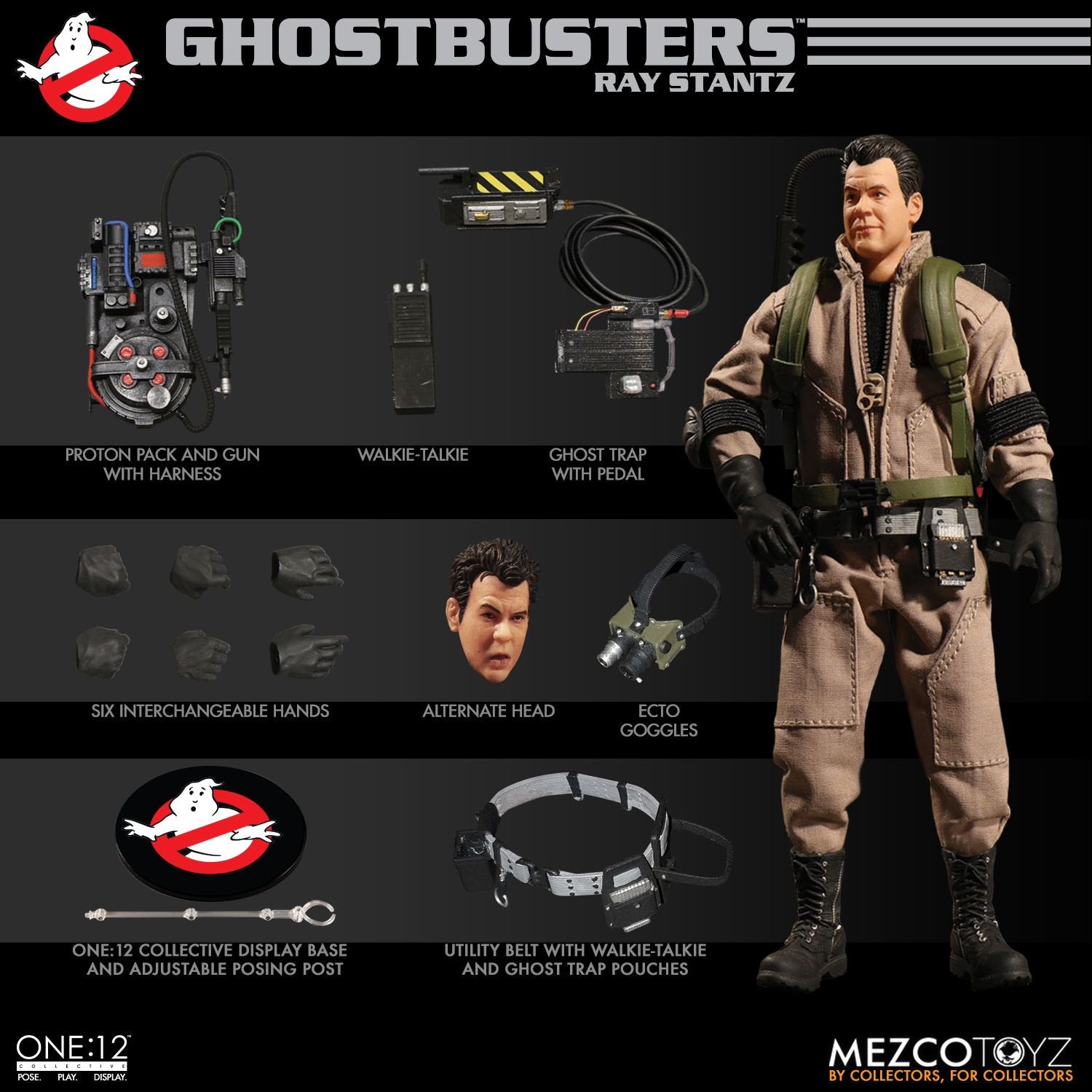 Mezco Toyz One:12 Collective Ghostbusters Deluxe Box Set - 1/12 Scale Action Figures (6-Pack) | Perfect for Collectors, Display & Ghostbusters Fans