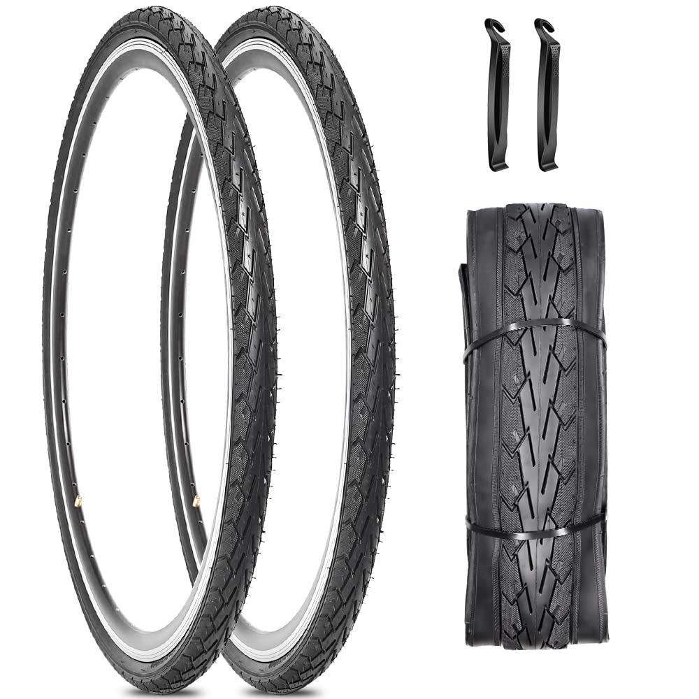 2 Pack 700c Bike Tires - 700x23C/25C/28C/35C Road Bike Tires - 60 TPI & 30 TPI Options - Foldable Replacement Bicycle Tires for Commuter & City Street Riding - Perfect for Daily Cycling, Fitness Training and Urban Adventures