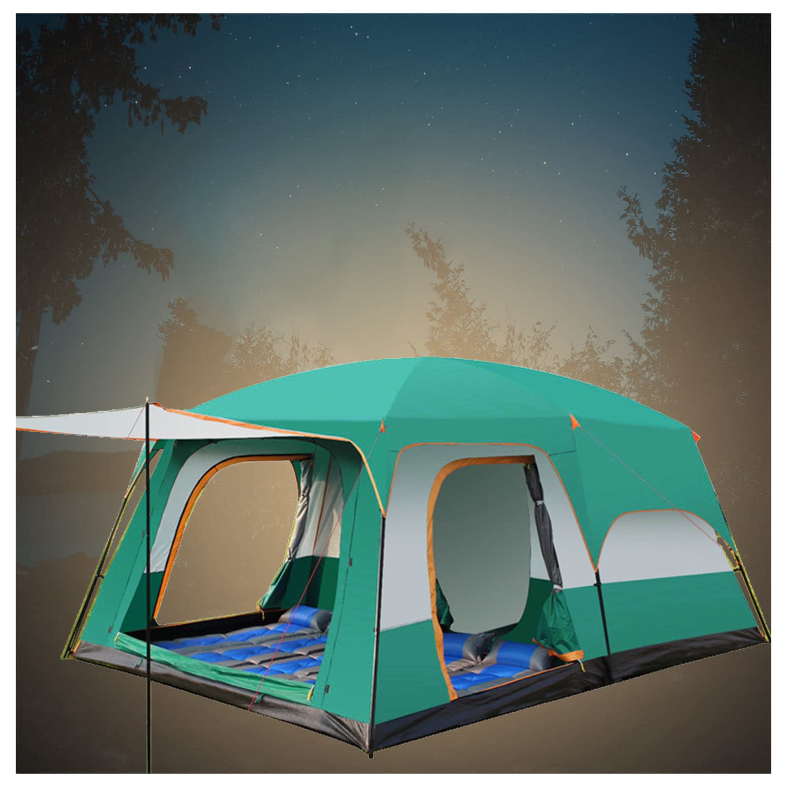 5-8 Person Family Camping Tent with Ventilation - Durable Pop Up Tent for Outdoor Adventures, Hiking & Mountaineering | Perfect for Backpacking Trips & Weekend Getaways