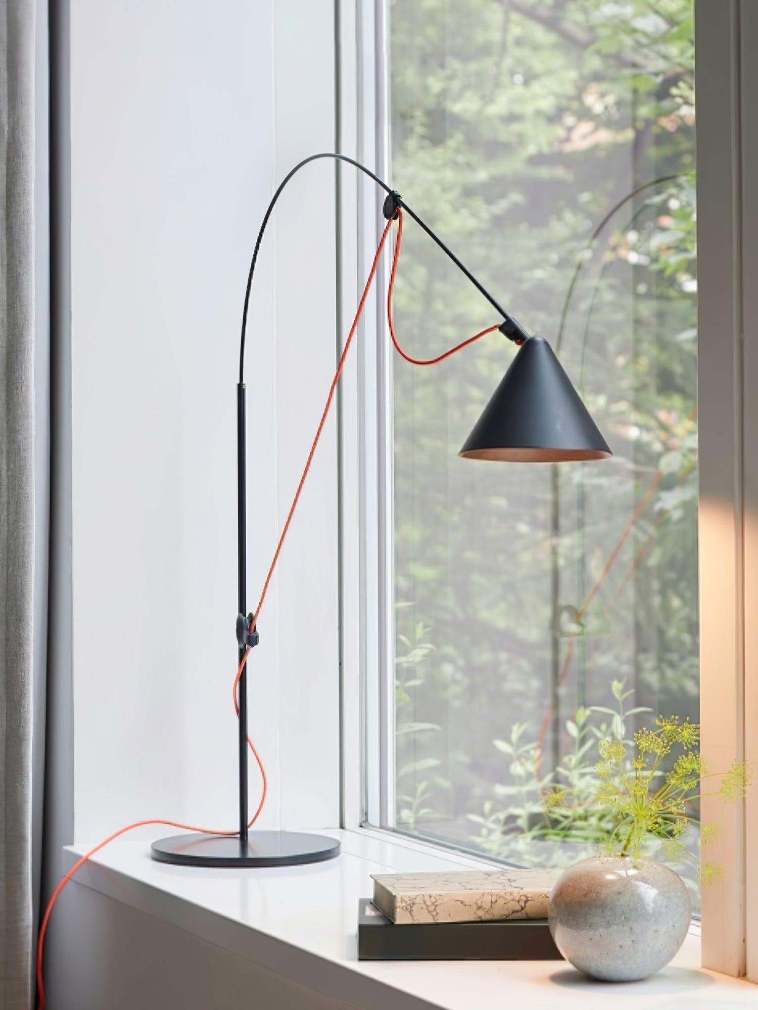 Ensure Black Table Lamp - Modern LED Desk Light for Home Office, Bedroom & Study - Perfect for Reading, Working & Decor