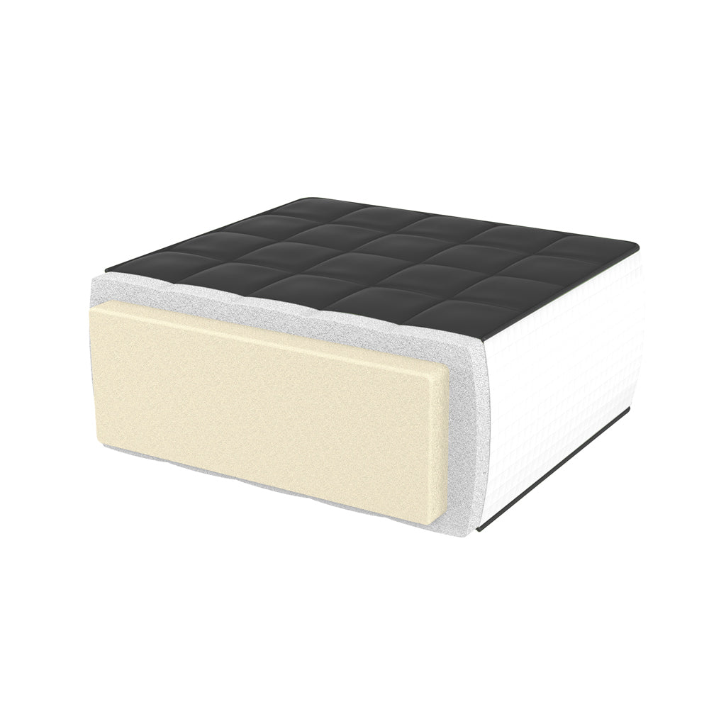 MAXYOYO 8 Inch Futon Mattress - Extra Thick Square Floor Mattress & Mattress Topper Pad in Black | Perfect for Guest Beds, Dorm Rooms, and Floor Sleeping