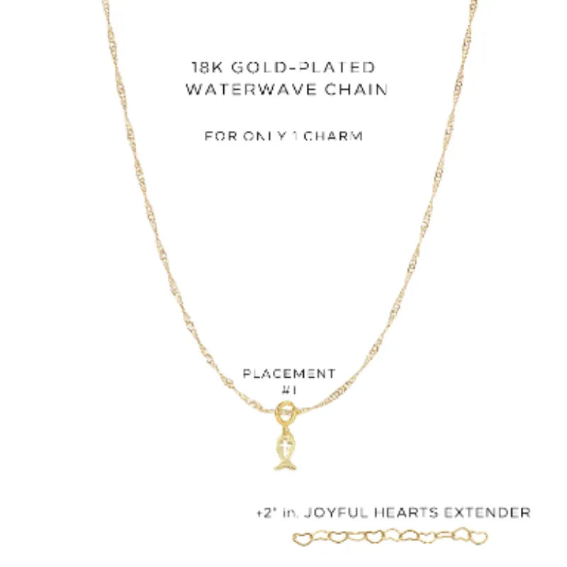 Simple Charm Necklace for 1 Pendant - Elegant Personalized Jewelry Gift for Women $26.00 | Perfect for Birthdays, Anniversaries & Everyday Wear