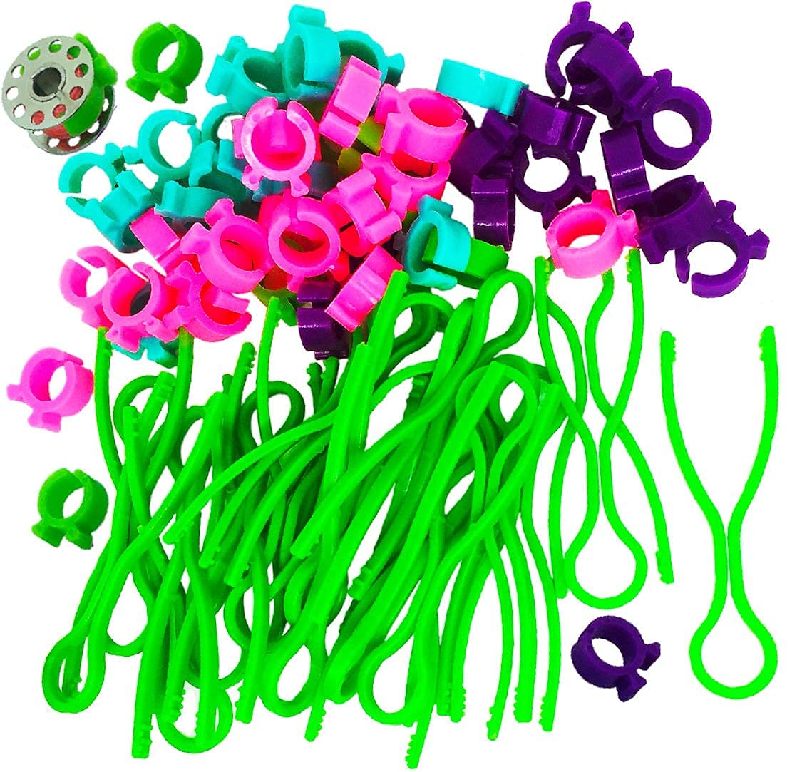 50-Pack PeavyTailor Sewing Bobbin Clips - Small Thread Holder Accessory for Sewing Machines (7mm, 18mm, 25mm) - Perfect for Quilting, Embroidery & Craft Projects