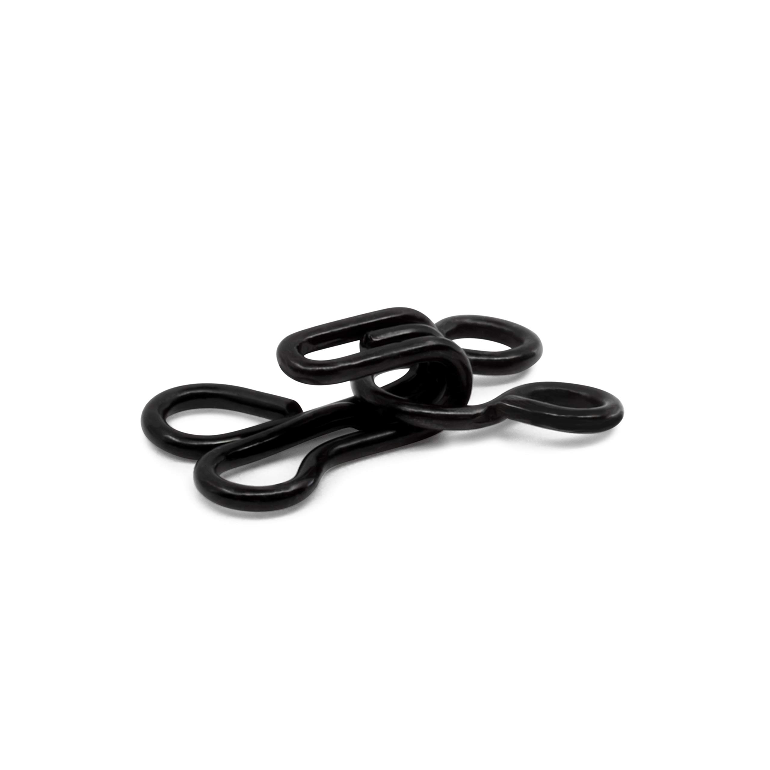 Dritz Hook & Eye Closures - Size 0 (14 Count) - Black Sewing Fasteners for Dresses, Bras & Clothing Repair | Premium Metal Fasteners for DIY Sewing & Tailoring Projects