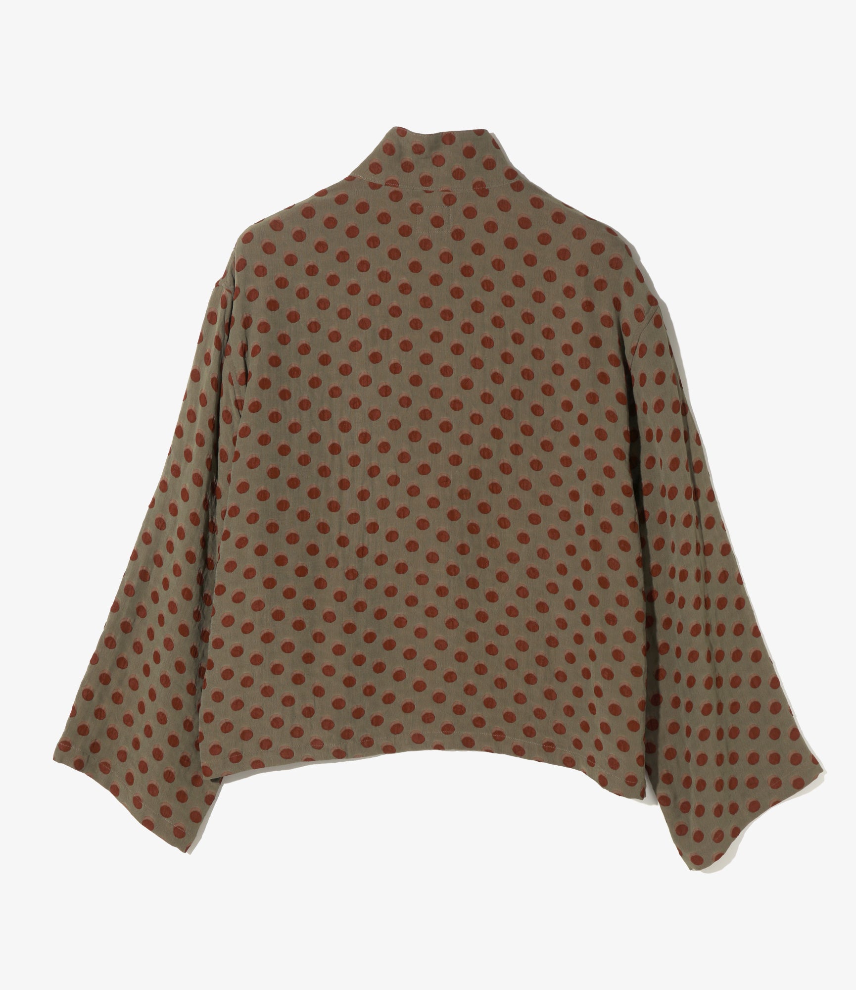 Stylish Brown Polka Dot Jacquard Shirt from China - Perfect for Casual Wear, Office Outfits & Special Occasions