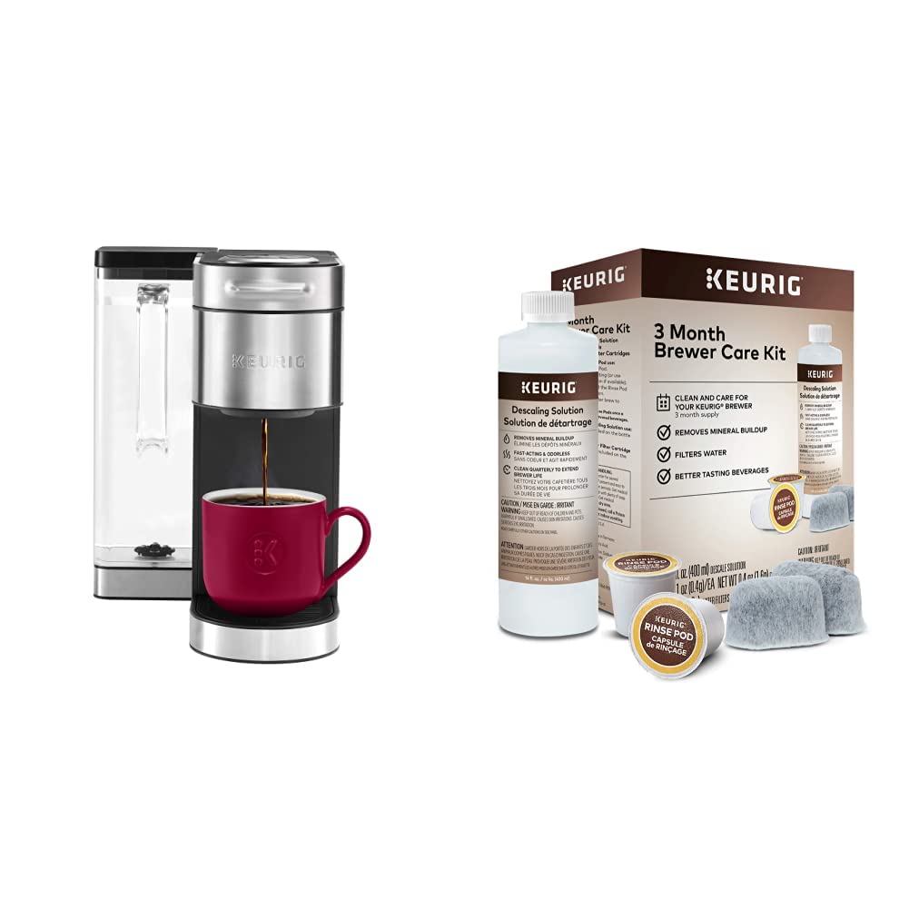 Keurig® K-Supreme Plus Single Serve K-Cup Pod Coffee Maker 3-Month Brewer Maintenance Kit - Essential Cleaning Supplies for Fresh Tasting Coffee at Home or Office