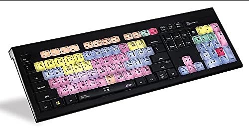 Logickeyboard Astra Backlit PC Keyboard for Avid Media Composer - Professional Video Editing Keyboard with Backlight for PC - Perfect for Film & Video Editors, Post-Production Studios