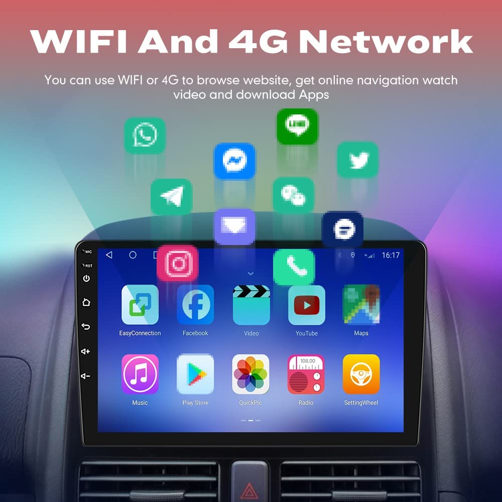 Android 10 Car Stereo with GPS Navigation - 2.5D Touch Screen Multimedia Player for TOYOTA Etios 2011 | Bluetooth, FM Radio, HD Display | Perfect for Road Trips & Daily Commutes