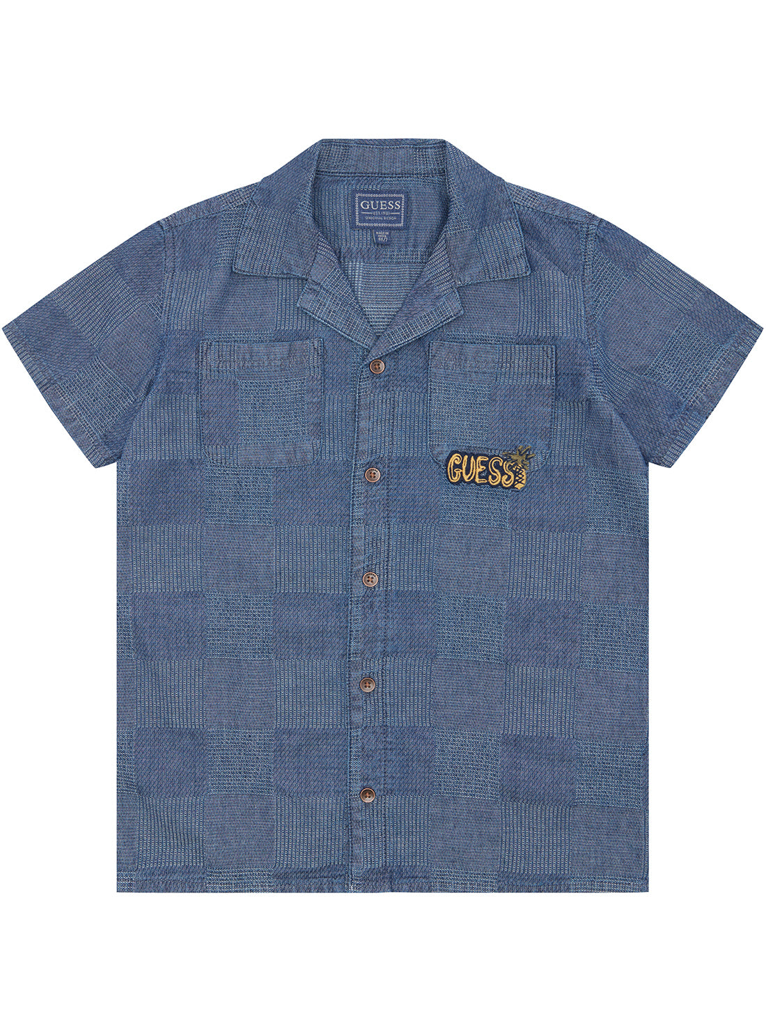 Premium Blue Indigo Dobby Shirt for Men - Comfortable Casual & Business Wear (Size 2-7) - Perfect for Office, Travel & Everyday Outfits