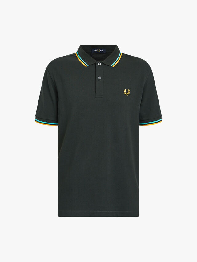 Fred Perry Twin Tipped Polo Shirt for Men - Classic Cotton Short Sleeve Casual Shirt with Embroidered Logo | Perfect for Golf, Office Wear & Summer Outfits