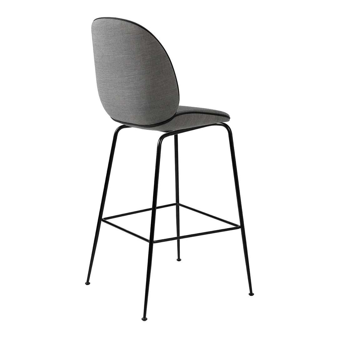 Beetle Counter Chair - Fully Upholstered Bar Stool with Back Support | Modern Kitchen Island & Breakfast Nook Seating for Home & Cafe