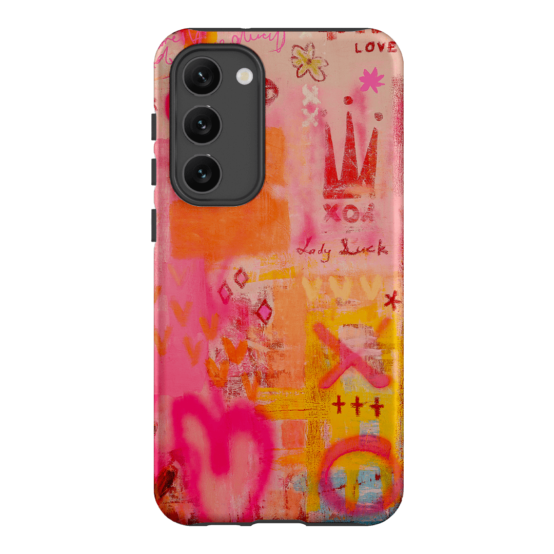 Stylish Lady Luck Phone Case for iPhone & Samsung - Protective & Trendy Design for Everyday Use & Gifting