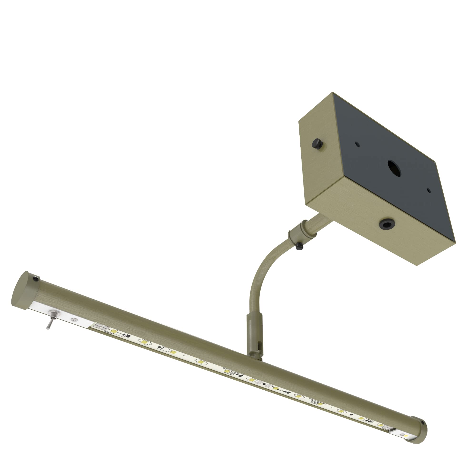 Cocoweb 16 Inch Wall Mounted Slim Picture Light in Antique Brass - Perfect for Artwork, Paintings & Home Gallery Lighting