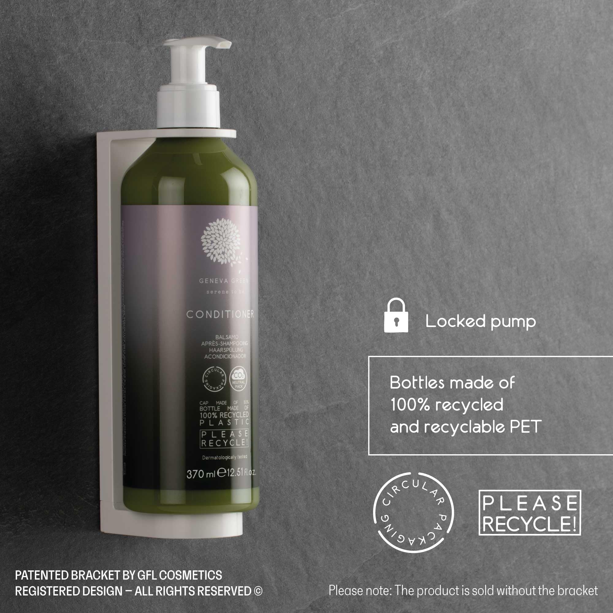 6-Pack Body & Hair Care Kit - Organic Body Wash, Moisturizing Shampoo & Conditioner (16.23 fl.oz Each) - Eco-Friendly Sustainable Packaging, Made in Italy - Includes 3 Free Wall Mount Brackets - Perfect for Home, Gym & Travel Use