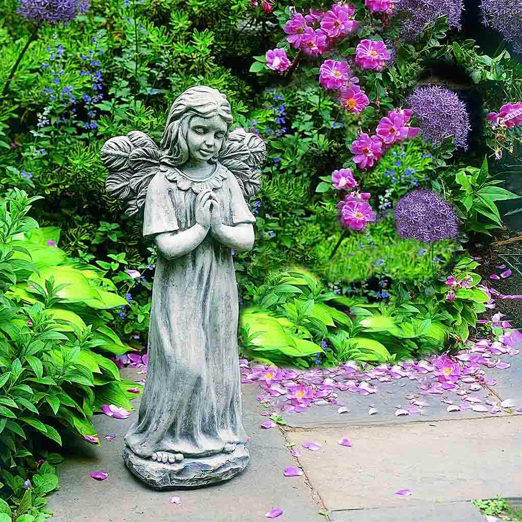 Praying Angel Statue - Elegant Garden & Home Decor for Patio, Yard, or Indoor Display - Campania International