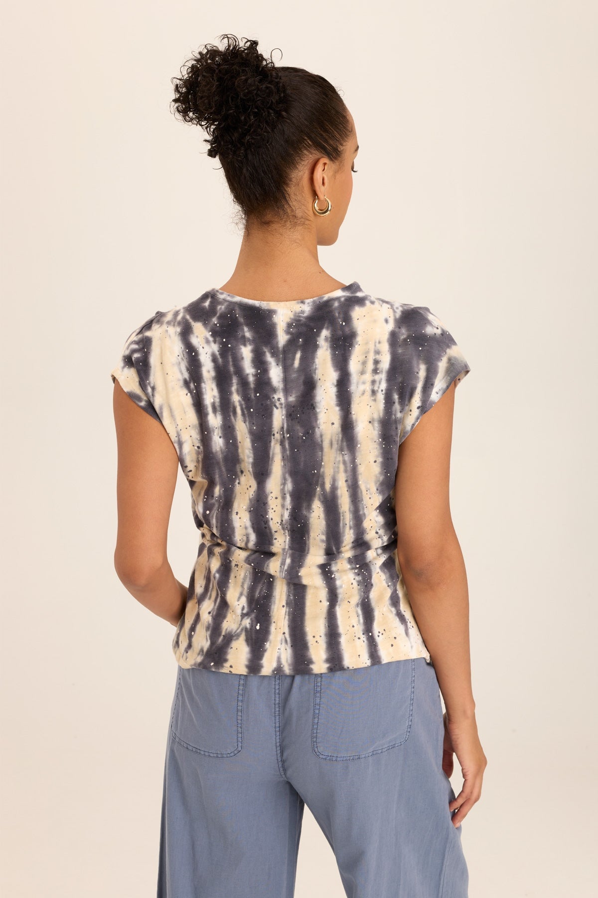 Arwen Soft Jersey Mock Neck T-Shirt for Women - Comfortable Stretch Cotton Tee for Casual Wear, Layering & Everyday Outfits
