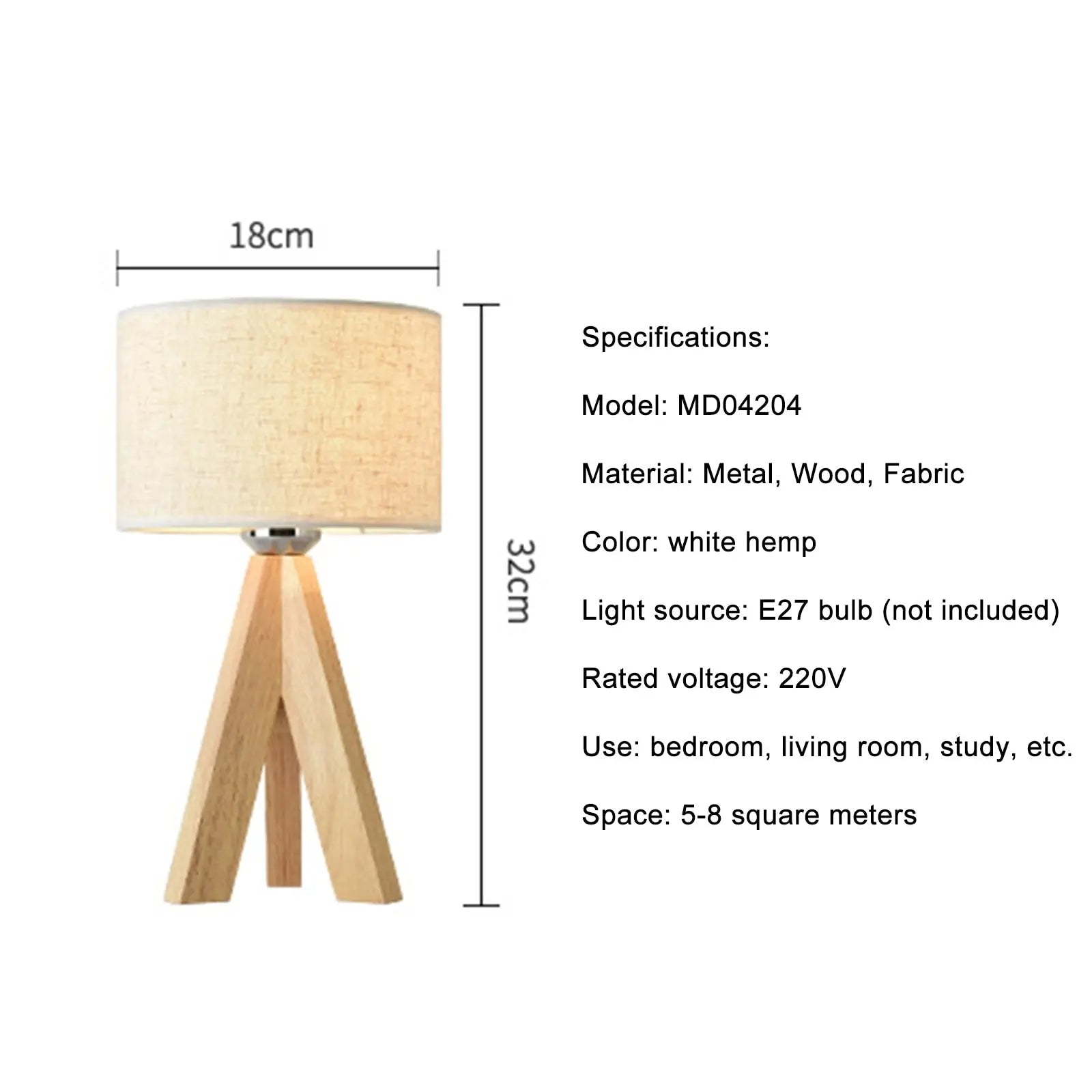 Hugo Wooden Bedside Lamp - Modern Nightstand Light for Bedroom, Living Room & Office - Warm White LED Reading Light with USB Port & Touch Control - Perfect for Night Reading, Relaxing & Decor