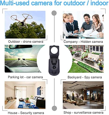 Mini Spy Camera Hidden - Full HD 1080P Portable Covert Nanny Cam with Motion Detection & Night Vision, Wireless Micro Security Surveillance Camera for Home/Office Indoor Outdoor Use (No SD Card Included) - Perfect for Baby Monitoring, Pet Watching and Home Security