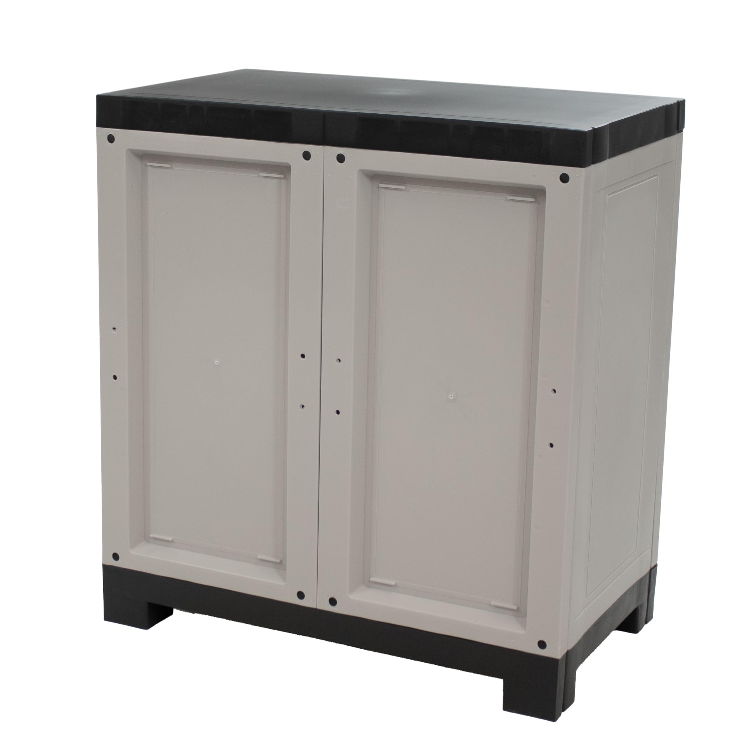 Sunnydaze Freestanding Storage Cabinet with Doors - Indoor & Outdoor Organizer - 25.5