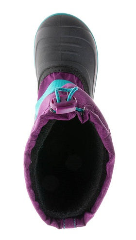 Kamik Jet Kids Snow Boots - Waterproof Winter Boots for Boys & Girls, Purple & Teal, EU 39 - Perfect for Snow Play, Sledding & Cold Weather Adventures