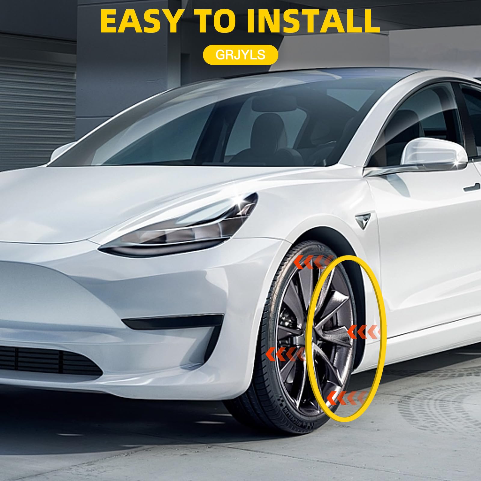 Premium Aluminum Alloy Rim Protector for Car Wheels (18-21 Inch) - 4 Pack Universal Fit for Cars, Trucks, SUVs & Tesla Models - Durable Red Wheel Edge Guard for Parking Safety & Curb Protection
