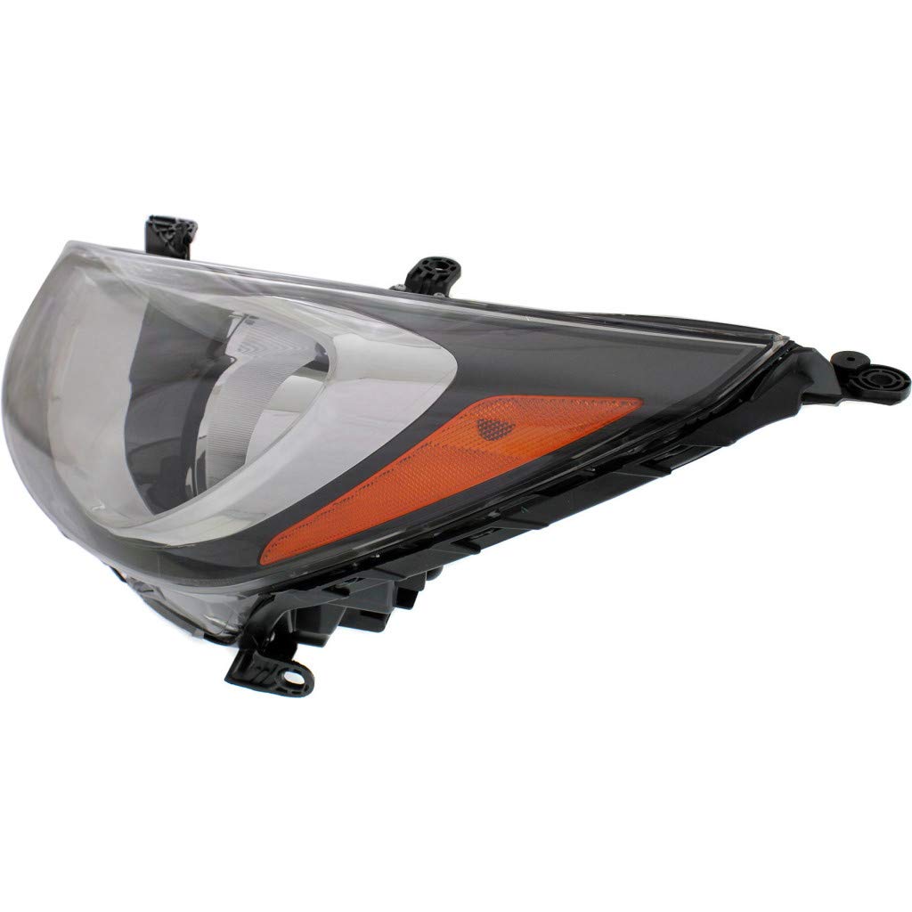 2012-2014 Hyundai Accent Driver Side Headlight Assembly - DOT Certified Multireflector Replacement with Bulbs (Part# HY2502163) | Perfect for Night Driving & Foggy Conditions