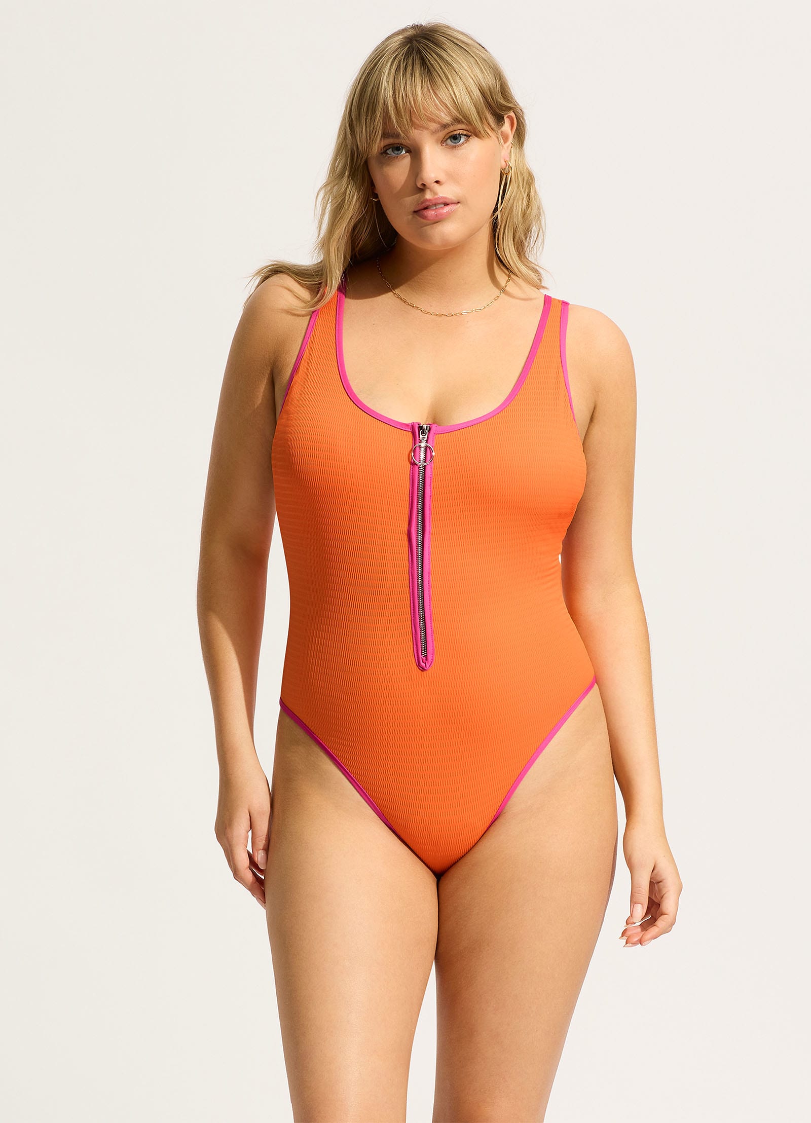 Retro Turmeric One Piece Swimsuit for Women - Vintage High Waisted Bathing Suit for Beach, Pool, and Summer Vacations