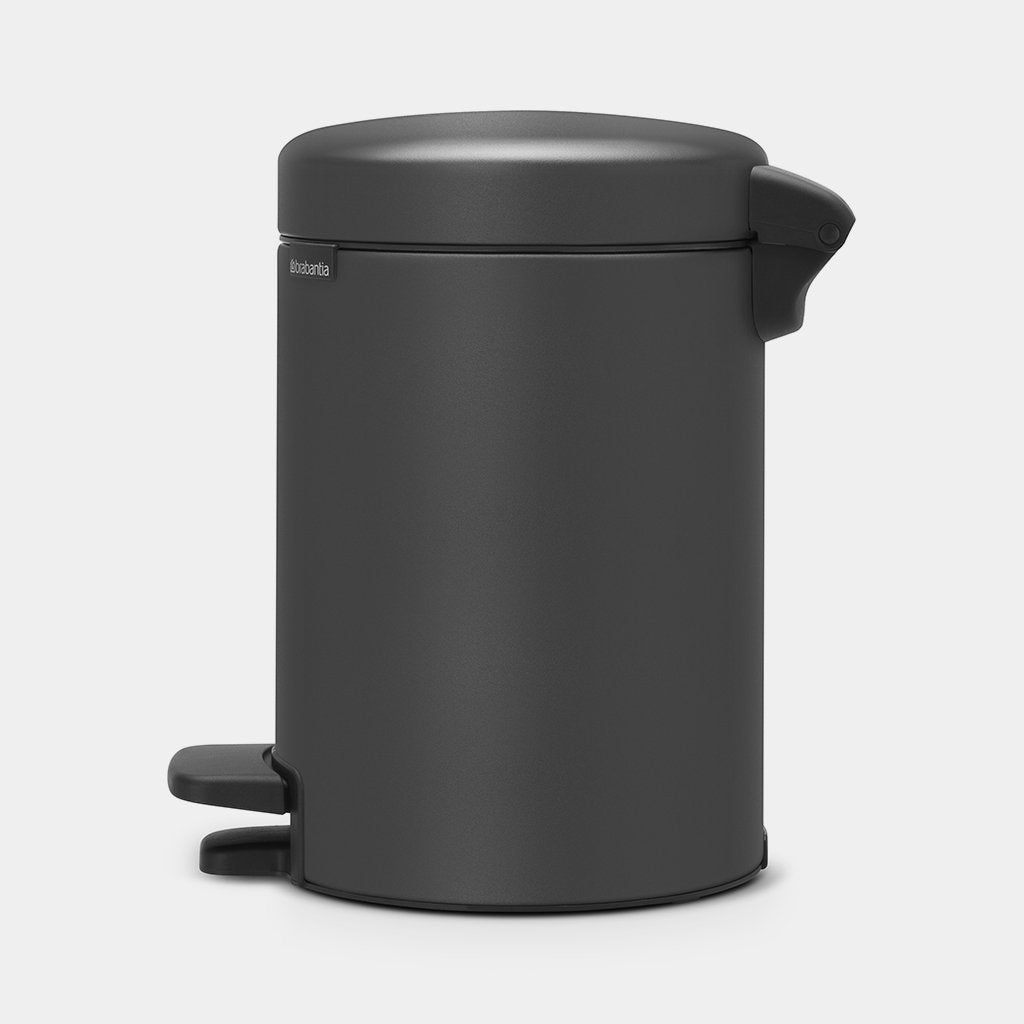 Newicon 3L Pedal Trash Can - Stainless Steel Step Garbage Bin with Lid, Touch-Free Operation for Kitchen, Bathroom, Office & Home Use (Multiple Color Options)