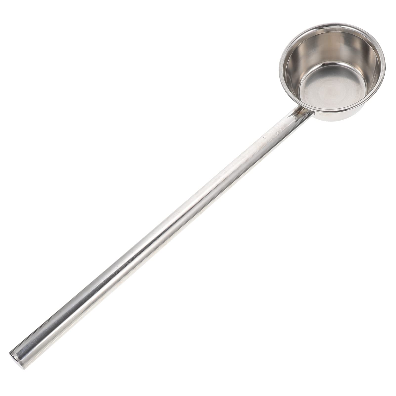 Stainless Steel Long Handle Ladle - Hemoton Kitchen & Bath Scoop for Soup, Water & Hair Washing - Durable Silver Cooking & Bathing Utensil for Kitchen, Bathroom & Outdoor Use