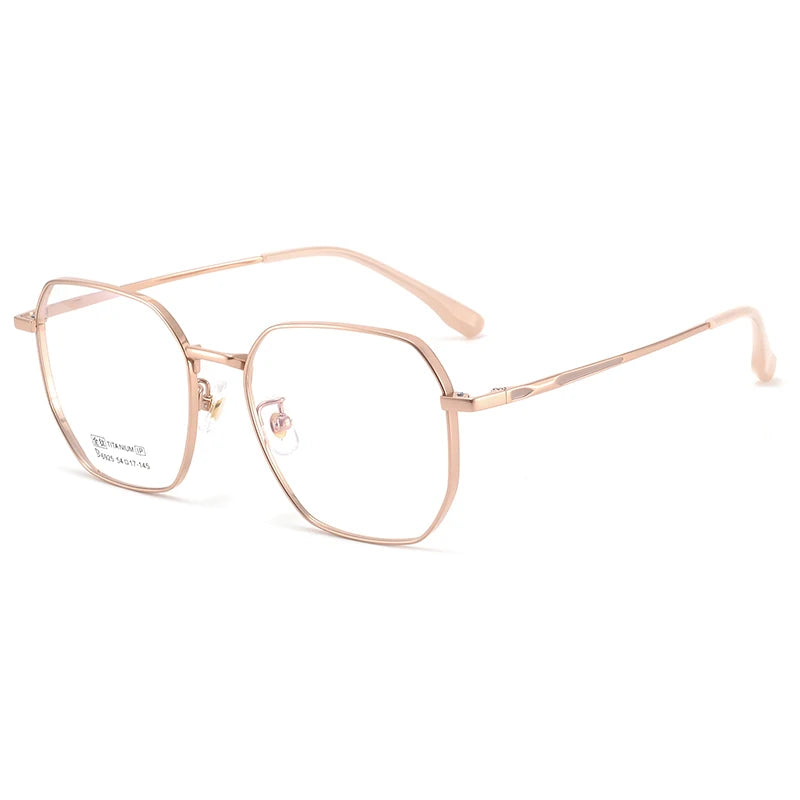 Bclear Unisex Full Rim Small Polygon Square Titanium Eyeglasses Frame - Lightweight & Durable My6529 for Work, Reading & Fashion Accessories