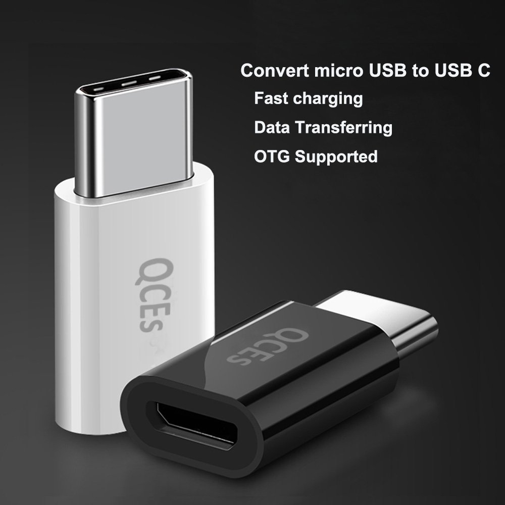 QCEs 8-Pack Micro USB to USB-C Adapter - Fast Charging for iPhone 15, Samsung Galaxy & Tablets - OTG Compatible
