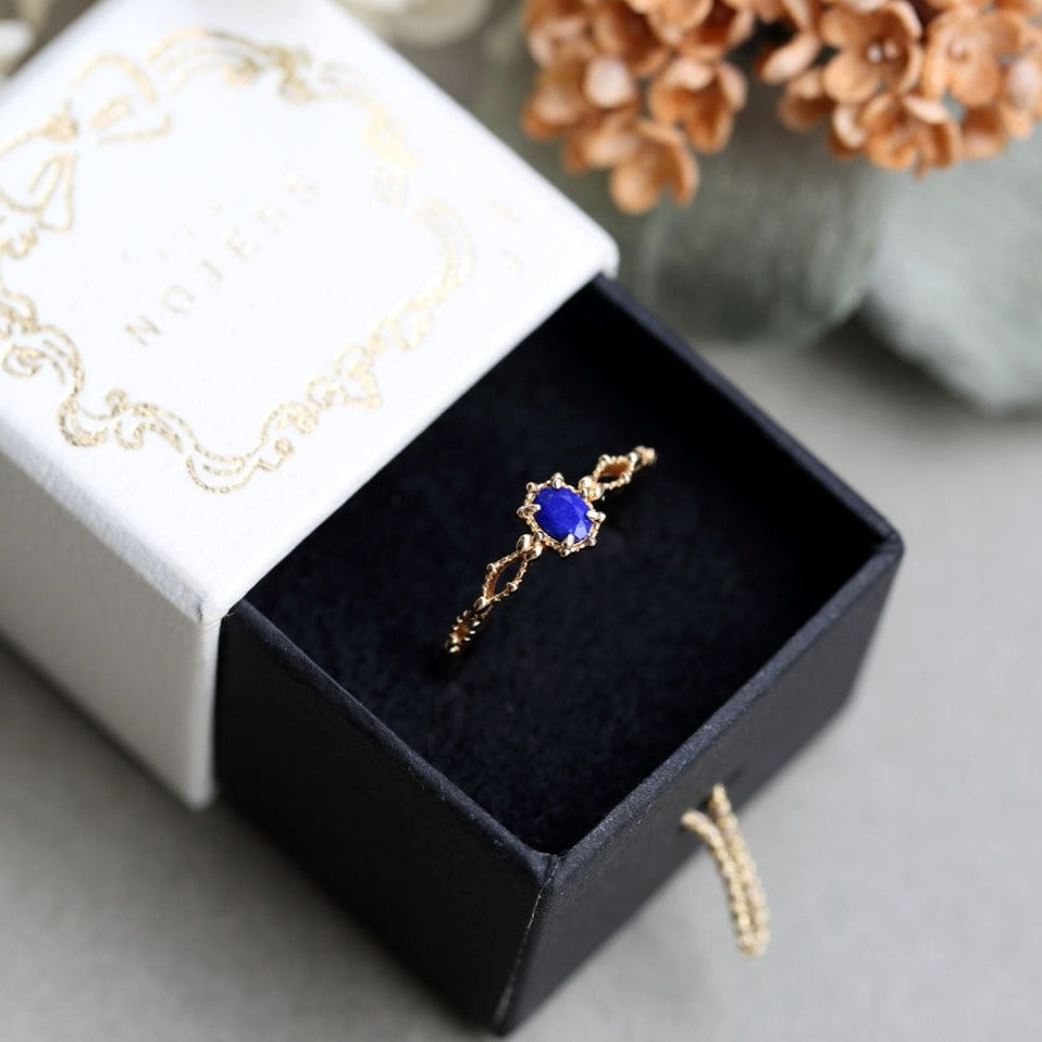 14K Gold Labradorite Peridot August Birthstone Ring for Women - Elegant Dainty Jewelry Gift for Birthday, Anniversary & Special Occasions | HJZB 344