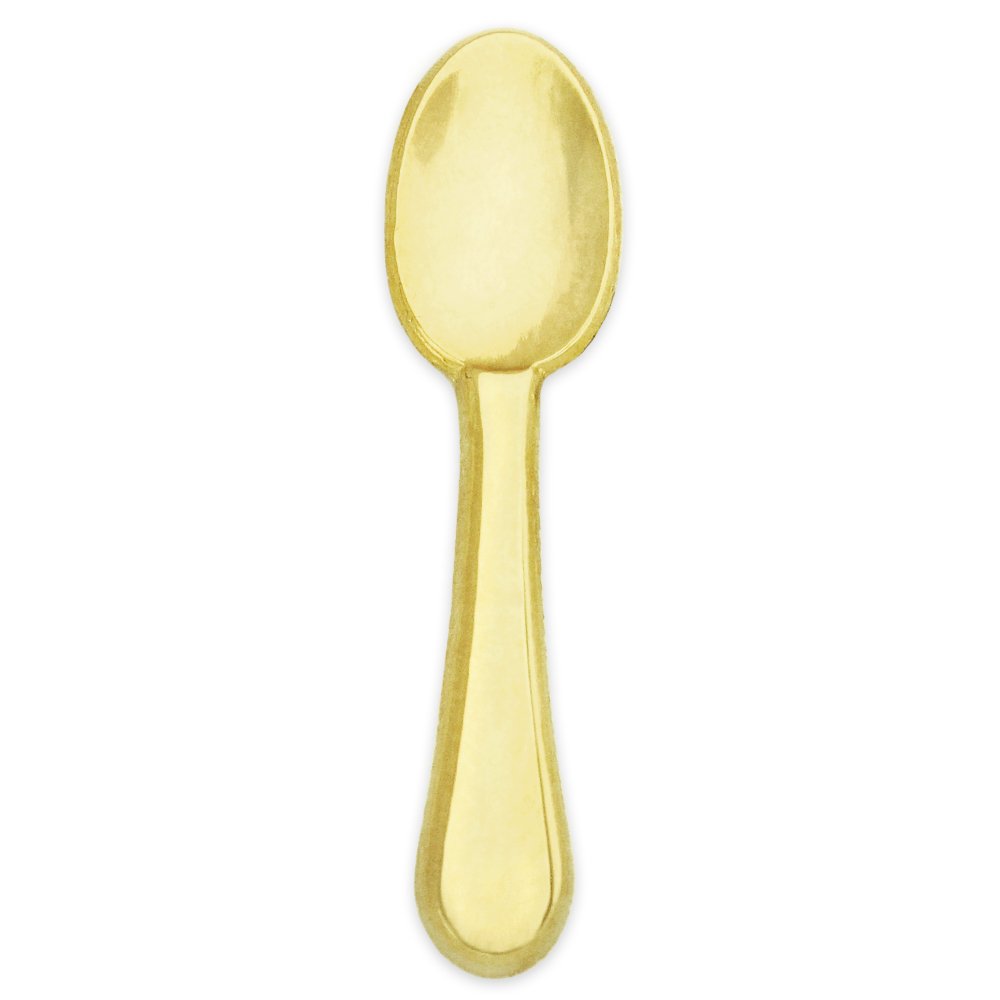 Gold Spoon Lapel Pin - Elegant Culinary Utensil Brooch for Chefs & Food Lovers - Perfect for Kitchen Enthusiasts, Cooking Gifts & Chef Apparel Accessories
