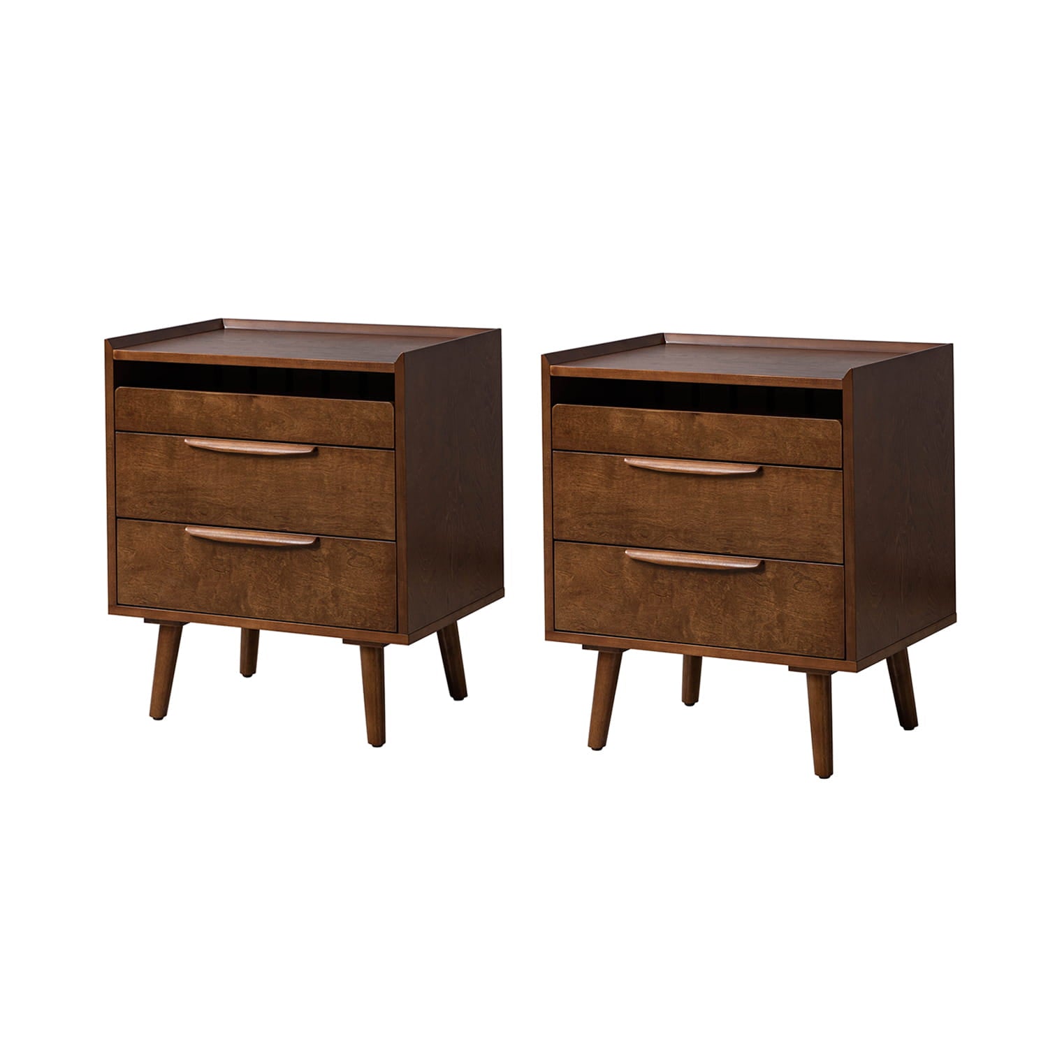 Janet 3-Drawer Nightstand with Optional Styles - Modern Bedside Table for Bedroom, Living Room & Office Storage