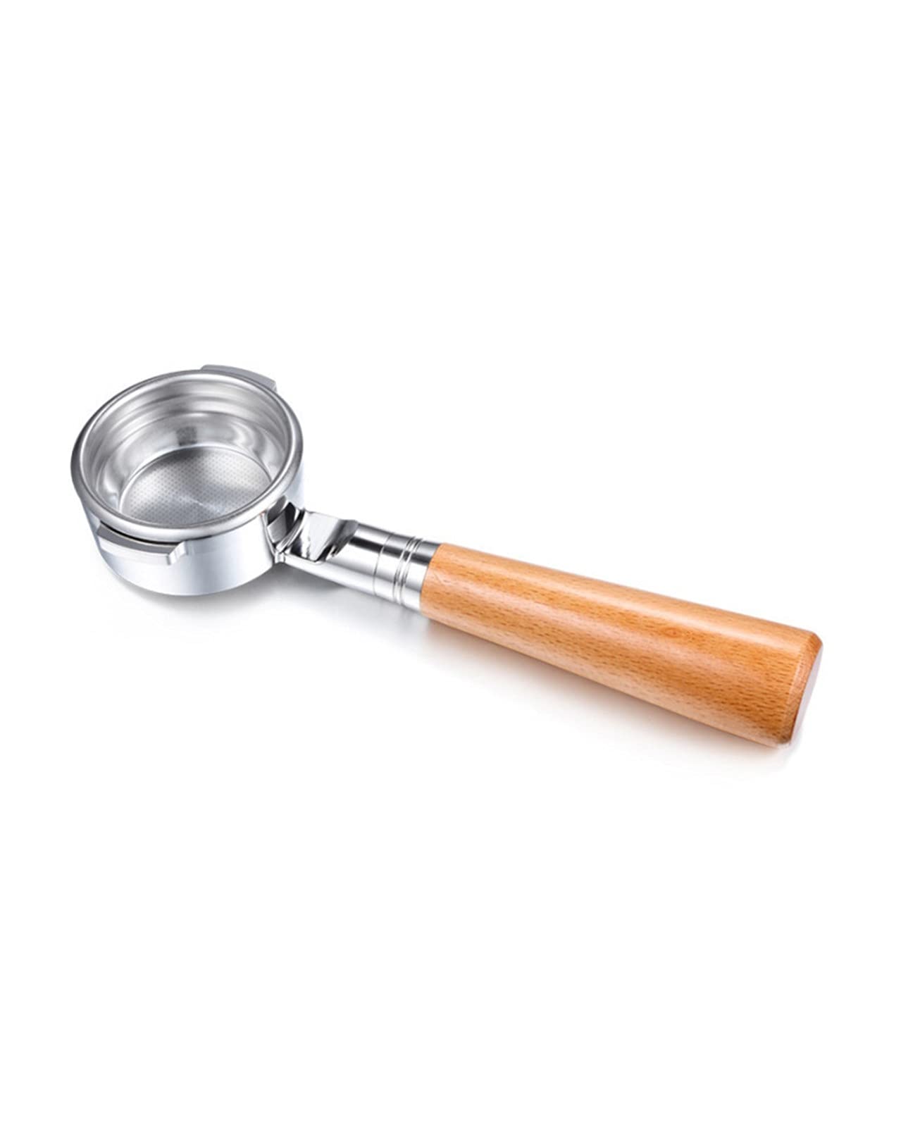 58mm Wood Handle Bottomless Portafilter for Breville BES920/980/990XL - Stainless Steel Espresso Naked Filter (Color D) - Perfect for Home Baristas & Coffee Shops