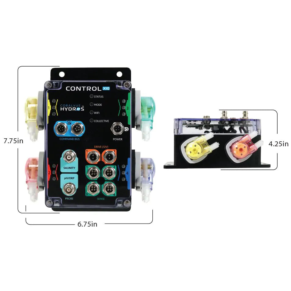 Hydros Control x10 Aquarium Controller & Dosing System for Saltwater & Reef Tanks - Automated Water Parameter Monitoring & Nutrient Dosing - Perfect for Coral Growth & Marine Life Care