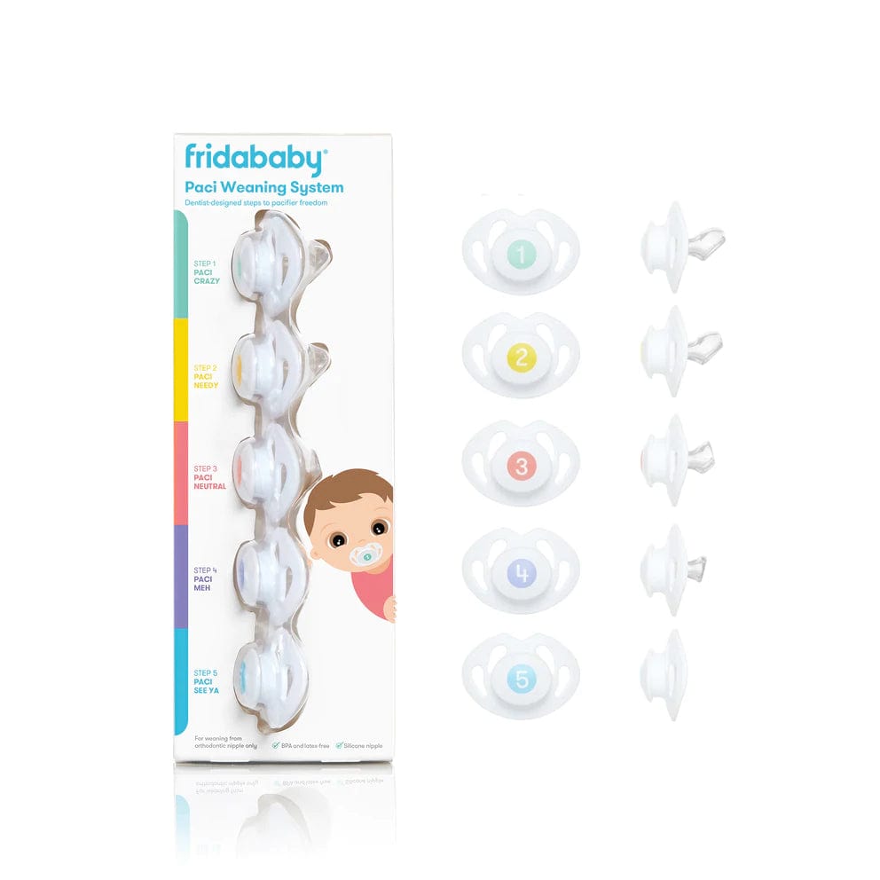 Fridababy Paci Weaning System - Gentle Baby Pacifier Weaning Solution for Toddlers | Helps Transition from Pacifier to Independent Sleep | Perfect for Daycare & Travel