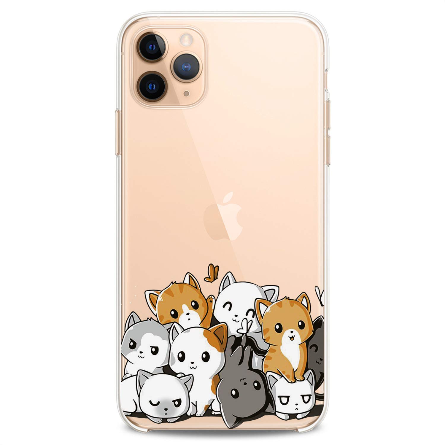 Premium TPU Phone Case for iPhone 16/15/14/13/12/11 Pro Max/Plus/Mini/XS/XR/X/8/7/6/5/SE - Cute Kawaii Cat Design with Slim Flexible Silicone Protection | Perfect for Kids, Teens & Animal Lovers - School, Work & Everyday Use