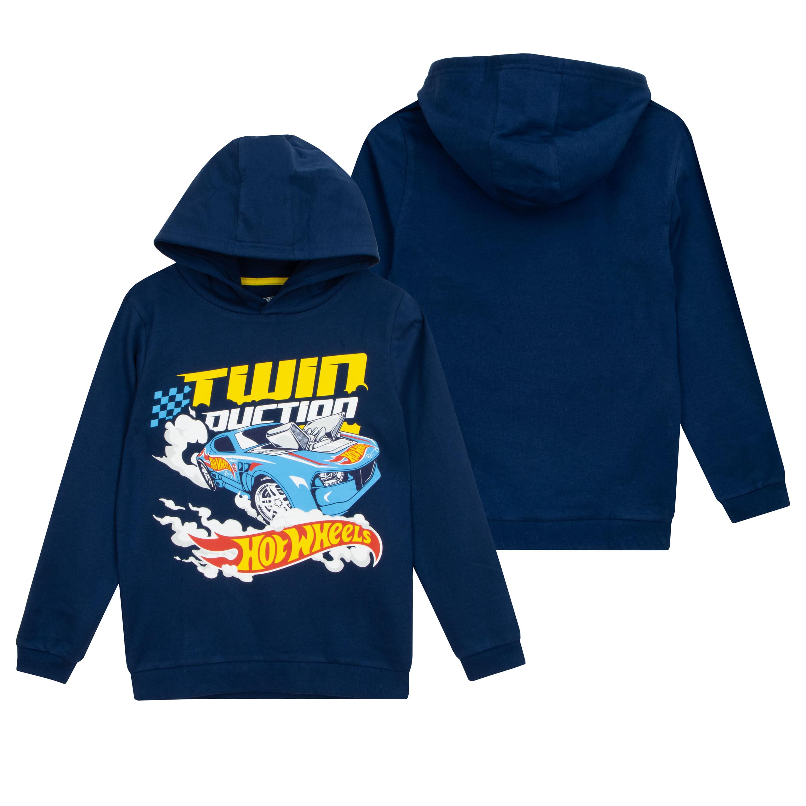Hot Wheels Boys Hoodie - 100% Cotton Race Car Hoodie for Kids Play & School