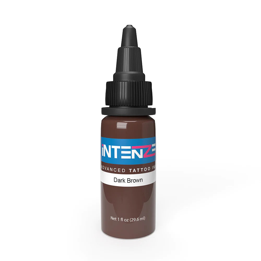 Dark Brown Intenze Tattoo Ink - Professional Tattoo Supplies (1oz/4oz/8oz) - Perfect for Tattoo Artists & Body Art Professionals
